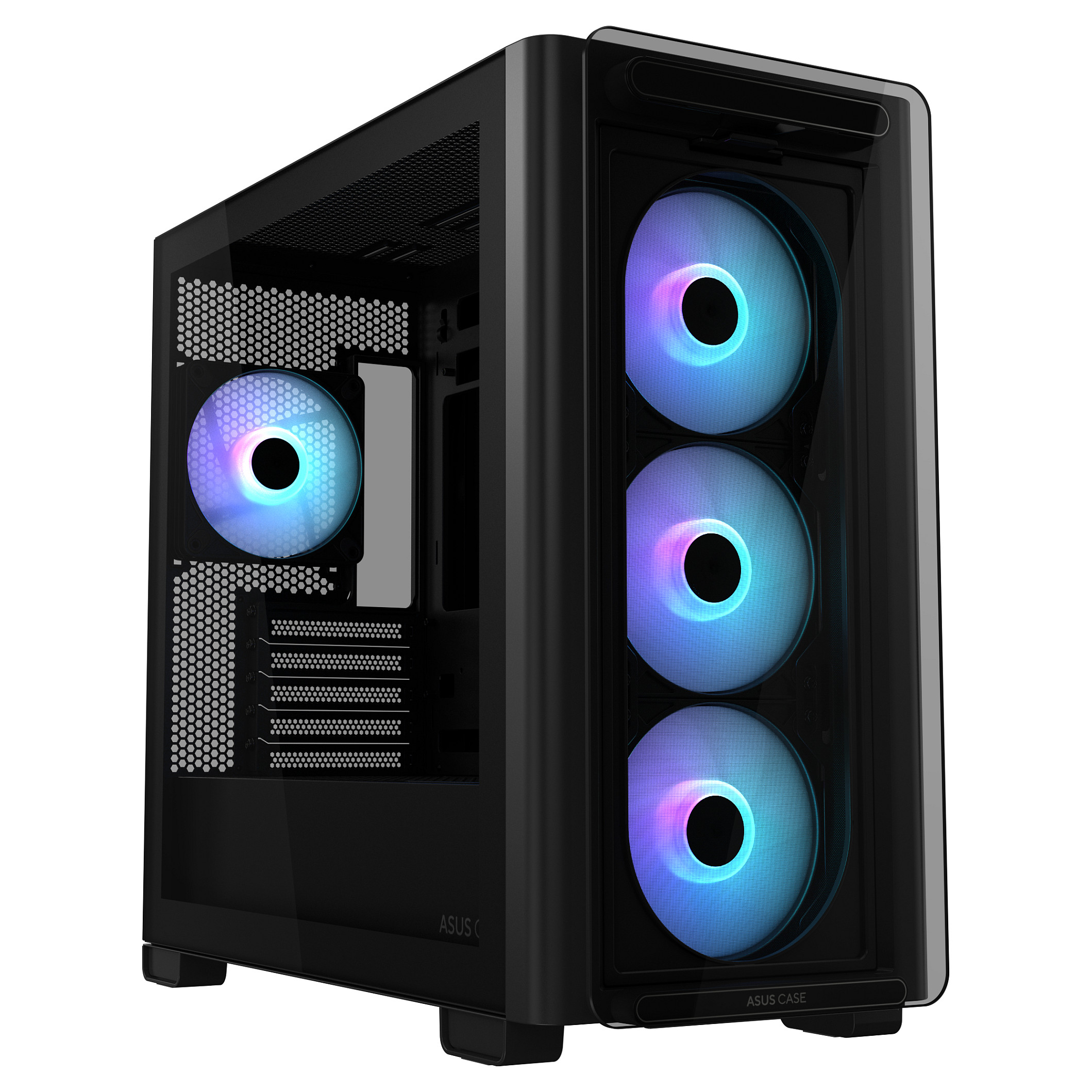 Kućište ASUS A23 PLUS TG ARGB BLACK (mATX, Mini ITX, 3,5/2,5" unutarnji slot x2, 2,5" unutarnji slot x1, USB 3.2 Gen1 x2, USB 3.2 Gen2 Type C x1)-8