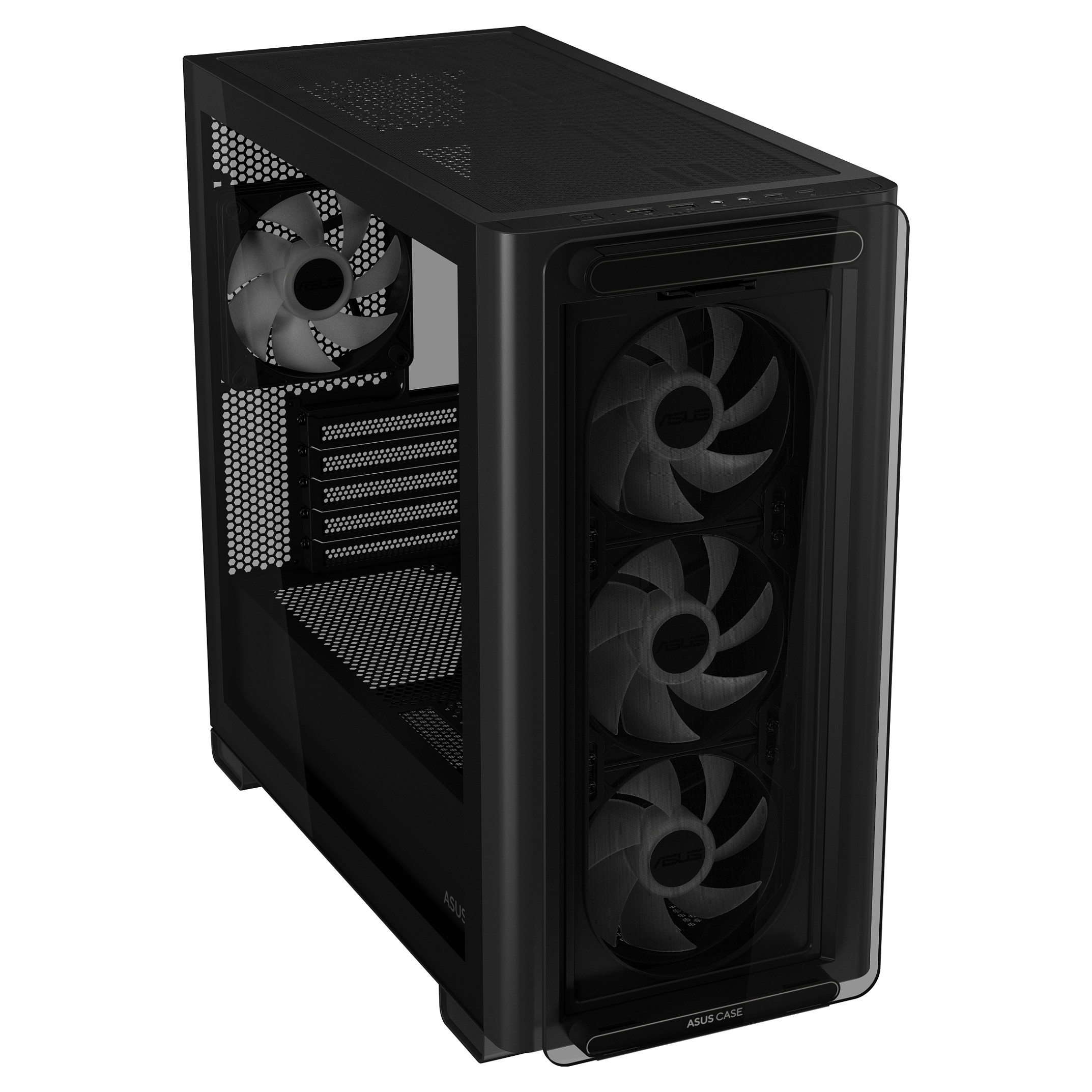 Kućište ASUS A23 PLUS TG ARGB BLACK (mATX, Mini ITX, 3,5/2,5" unutarnji slot x2, 2,5" unutarnji slot x1, USB 3.2 Gen1 x2, USB 3.2 Gen2 Type C x1)-11