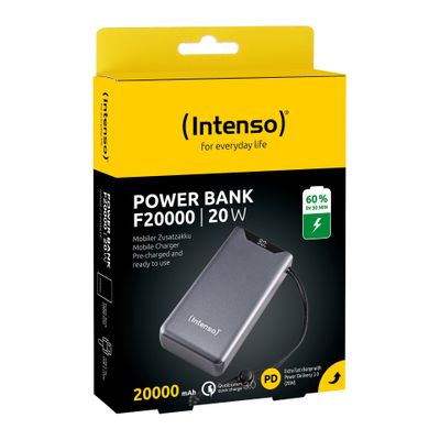 Power bank INTENSO 7332054 (Lithium Polymer, 20000 mAh, Siva)-3