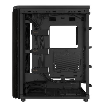 Kućište ASUS PROART PA401 WOOD METAL PWM BLACK (srednje veličine, dizajn od drva, prozirni bočni panel, PWM kontroler, 4 unutarnja pretinca, 7 proširnih utora)-3