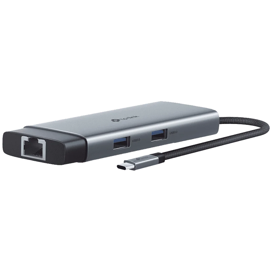 Hub USB-C TP-LINK UH6120C (6-u-1, 100W PD, 4K HDMI, RJ45) siva-4