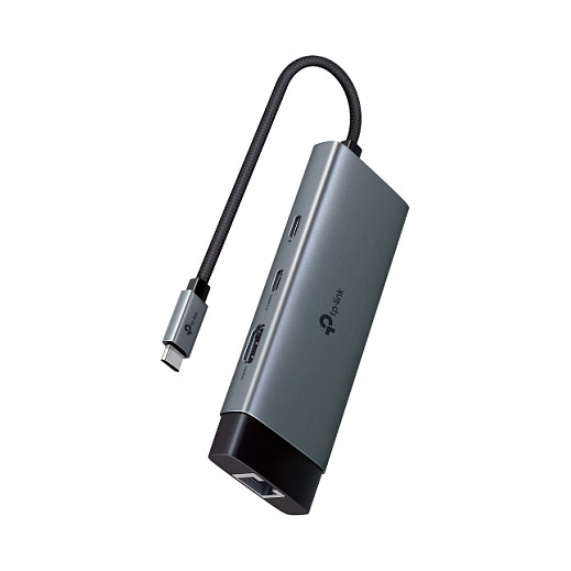 Hub USB-C TP-LINK UH6120C (6-u-1, 100W PD, 4K HDMI, RJ45) siva-5