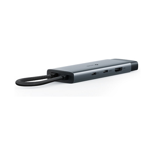 Hub USB-C TP-LINK UH6120C (6-u-1, 100W PD, 4K HDMI, RJ45) siva-6
