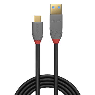 USB-C na USB-A kabel LINDY Anthra Line, USB 3.2 Gen 2, 10 Gbps, 3m-0