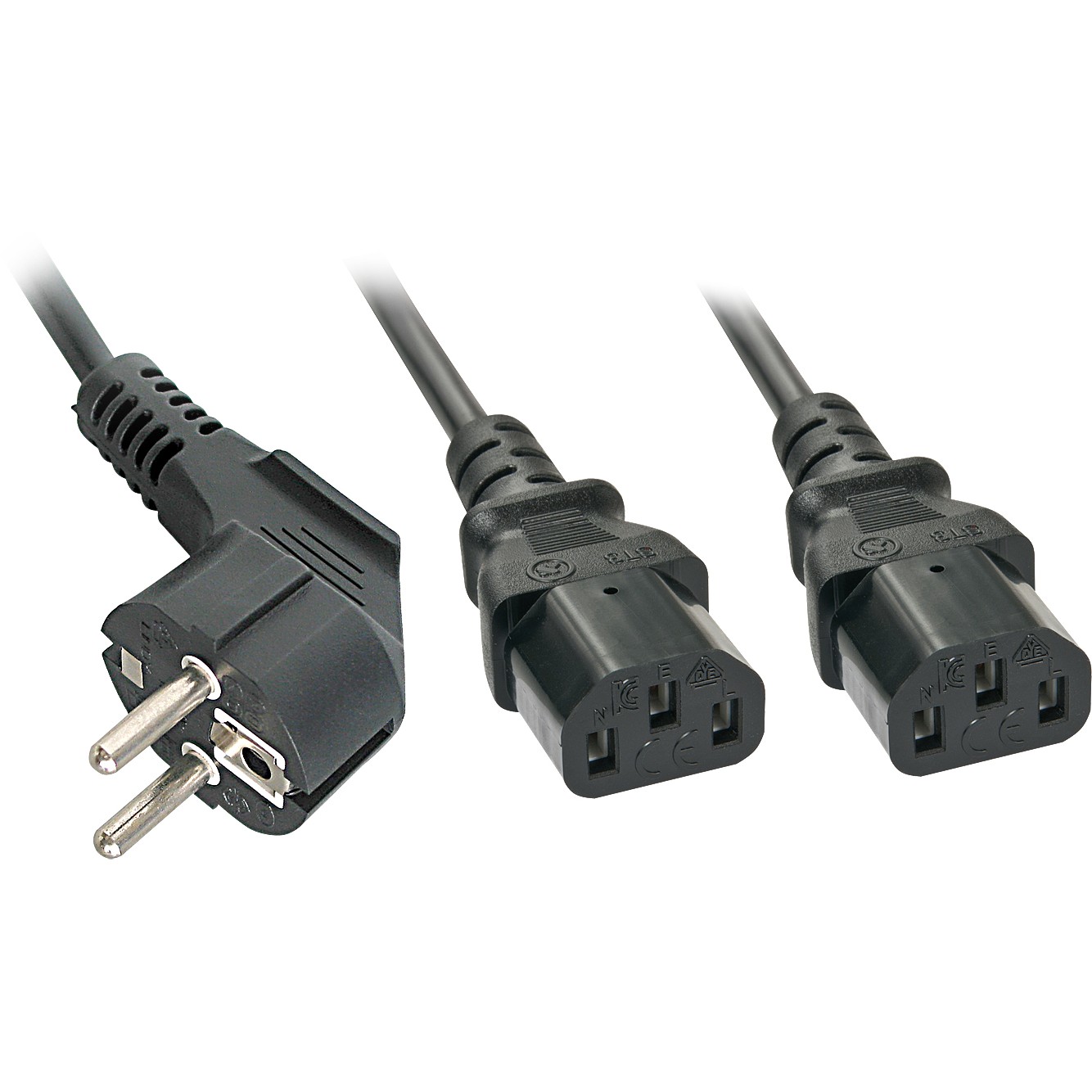 Kabel LINDY 261023 product CEE 7/7 - IEC 60320 C13-1