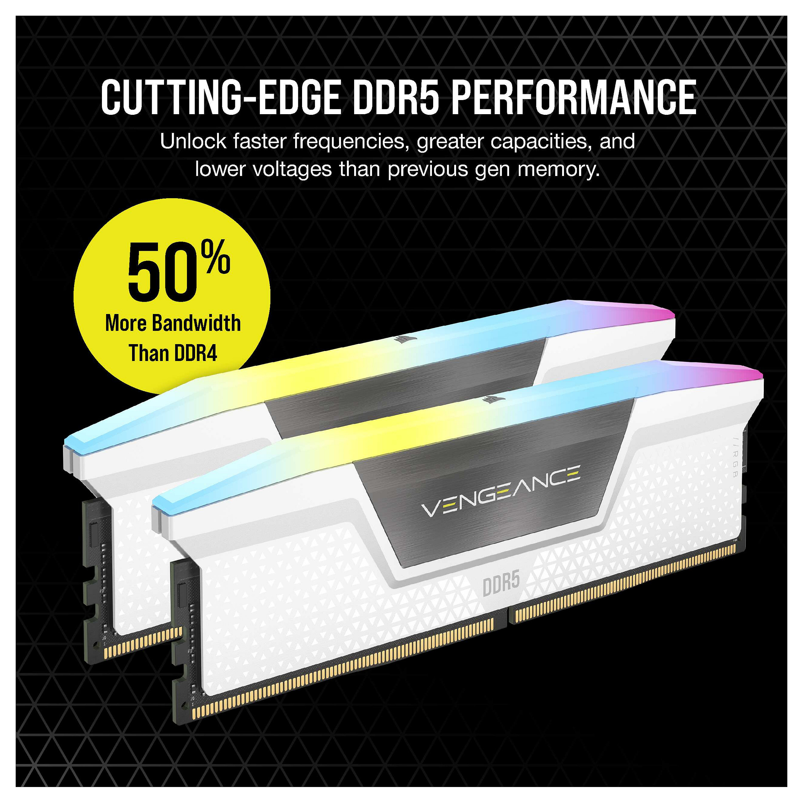 RAM CORSAIR Vengeance RGB 64 GB (2 x 32 GB Kit) DDR5 6000 DIMM CL30-9