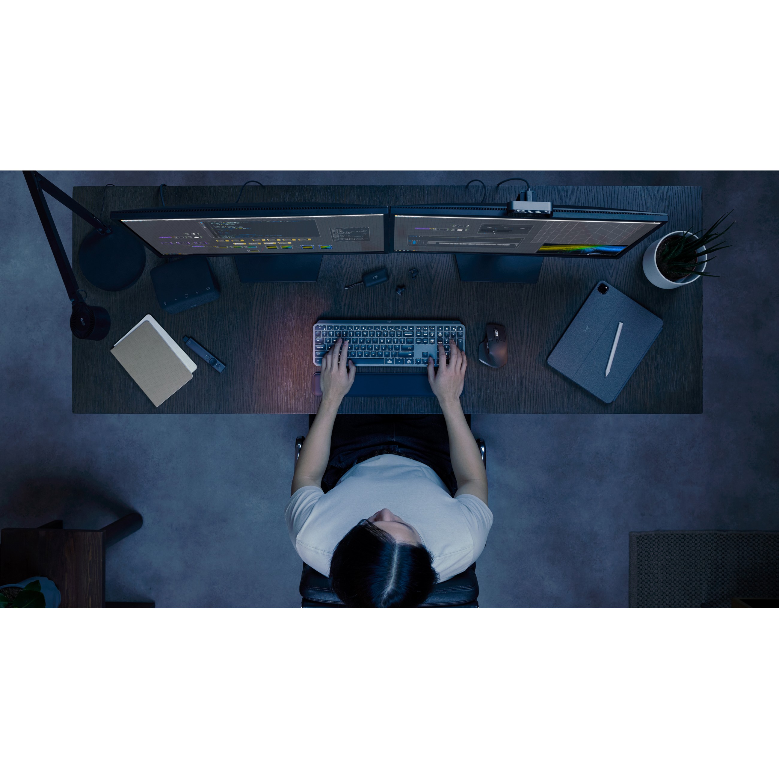 Tipkovnica LOGITECH MX Keys S (bežična, pozadinsko osvjetljenje, grafitna)-9