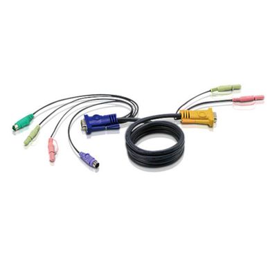 Kvm kabel ATEN PS/2 KVM Cable 2L-5303P (3 m, 3-u-1 SPHD i audio)