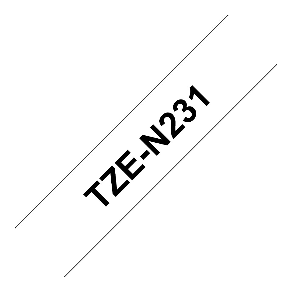 Nelaminirana traka BROTHER TZe-N231 crna na bijeloj-1