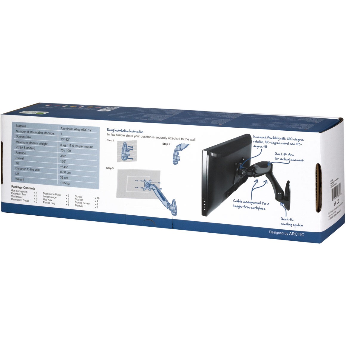 Nosač za zid za LCD zaslon ARCTIC-7