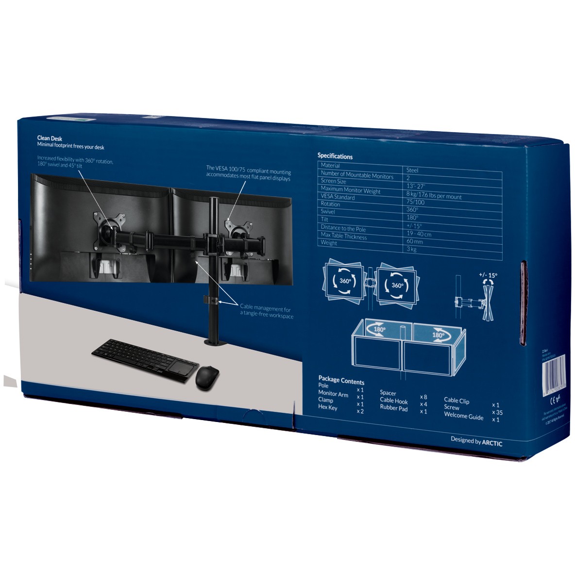 Nosač monitora ARCTIC Z2 basic (podesiva ruka)-10