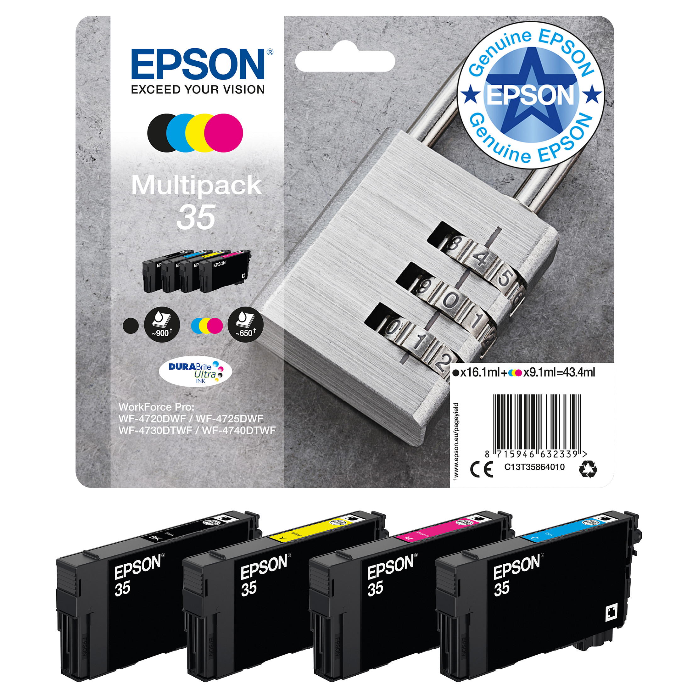 Toner EPSON 35 Multipack (crna, žuta, cijan, magenta)-4