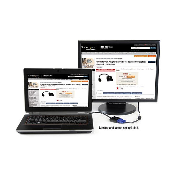 HDMI na VGA adapter STARTECH.COM HD2VGAE2 (1920x1080, aktivni pretvarač)-8