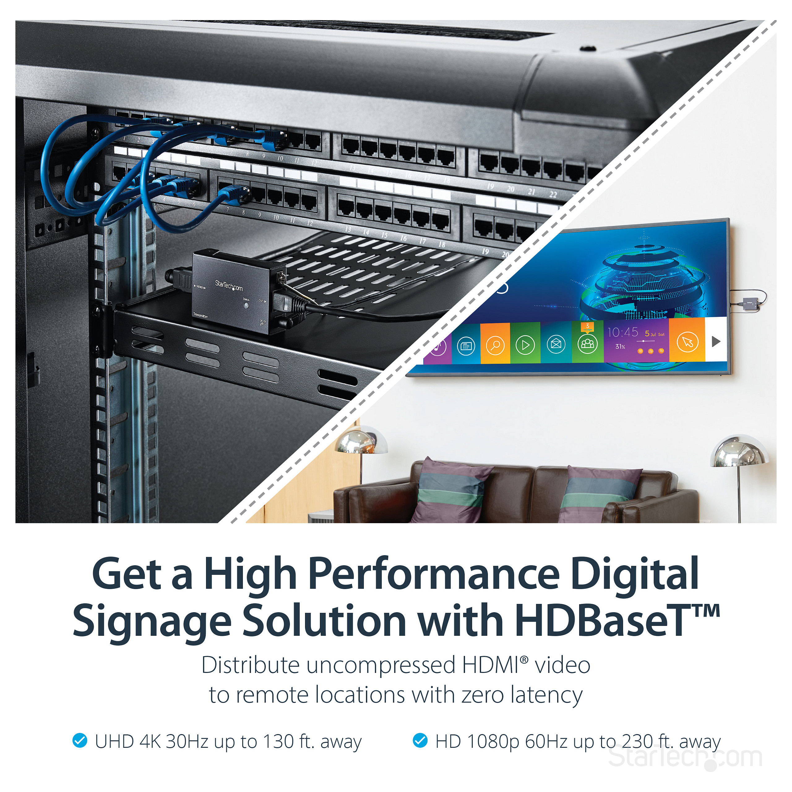 Produživač HDMI signala STARTECH.COM ST121HDBTE (HDBaseT, 4K)-12
