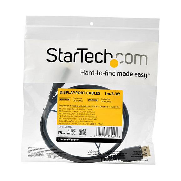 DisplayPort kabel STARTECH.COM DP14VMM1M (1m, VESA Certified, DisplayPort 1.4, 8K 60Hz, HDR)-5