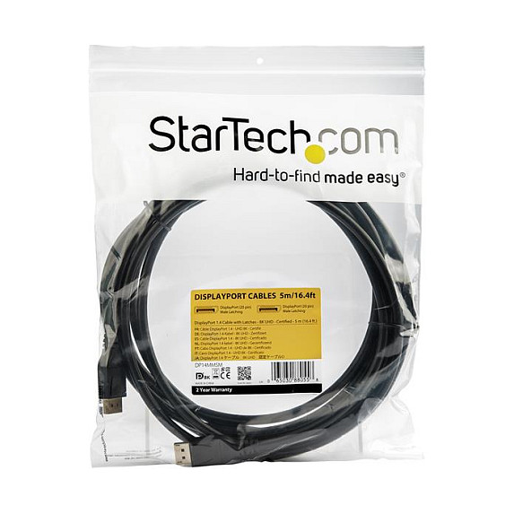 DisplayPort kabel STARTECH.COM DP14VMM5M (5m, DisplayPort 1.4, 8K 60Hz, VESA certificiran)-8