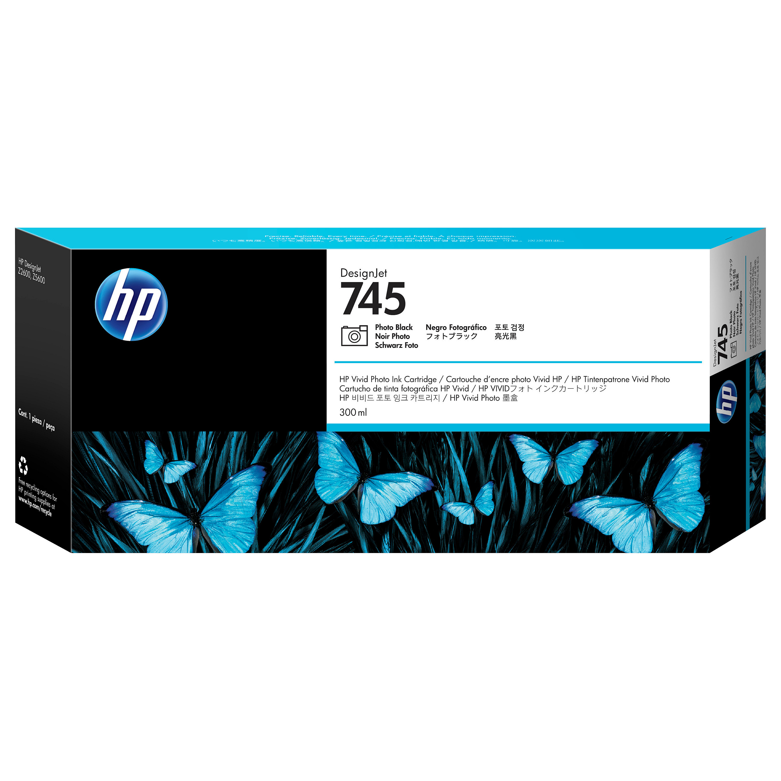 Tinta HP 745 (F9J98A) Photo Black, 130 ml, original-1