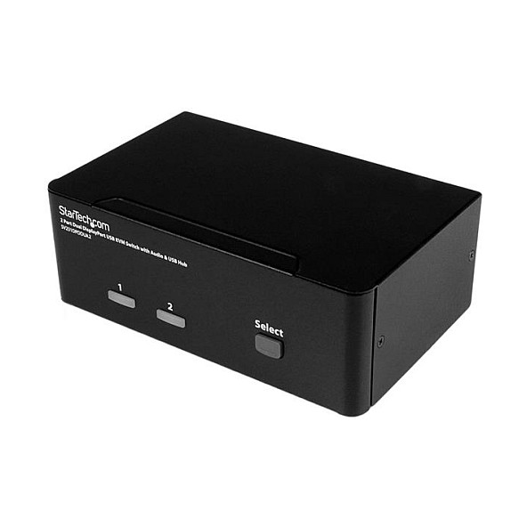 KVM preklopnik STARTECH.COM SV231DPDDUA2 (2-portni, Dual DisplayPort, 4K 60Hz, USB Hub, Audio)-4
