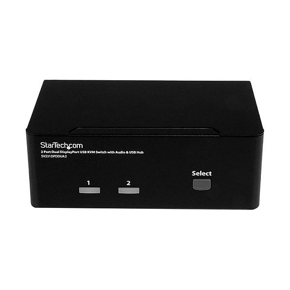 KVM preklopnik STARTECH.COM SV231DPDDUA2 (2-portni, Dual DisplayPort, 4K 60Hz, USB Hub, Audio)-5