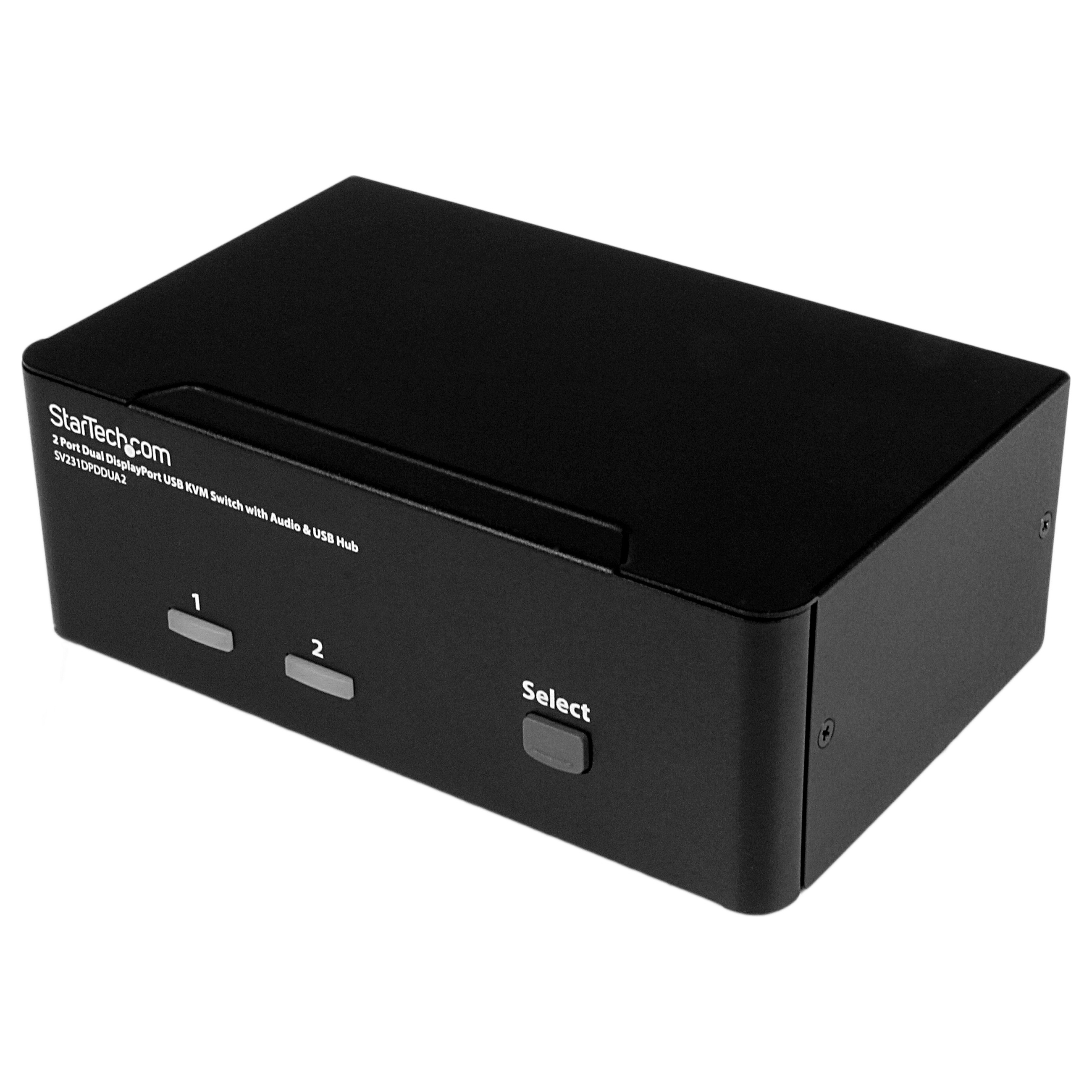 KVM preklopnik STARTECH.COM SV231DPDDUA2 (2-portni, Dual DisplayPort, 4K 60Hz, USB Hub, Audio)-8