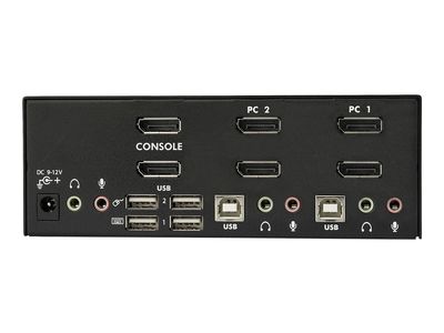 KVM preklopnik STARTECH.COM SV231DPDDUA2 (2-portni, Dual DisplayPort, 4K 60Hz, USB Hub, Audio)-2