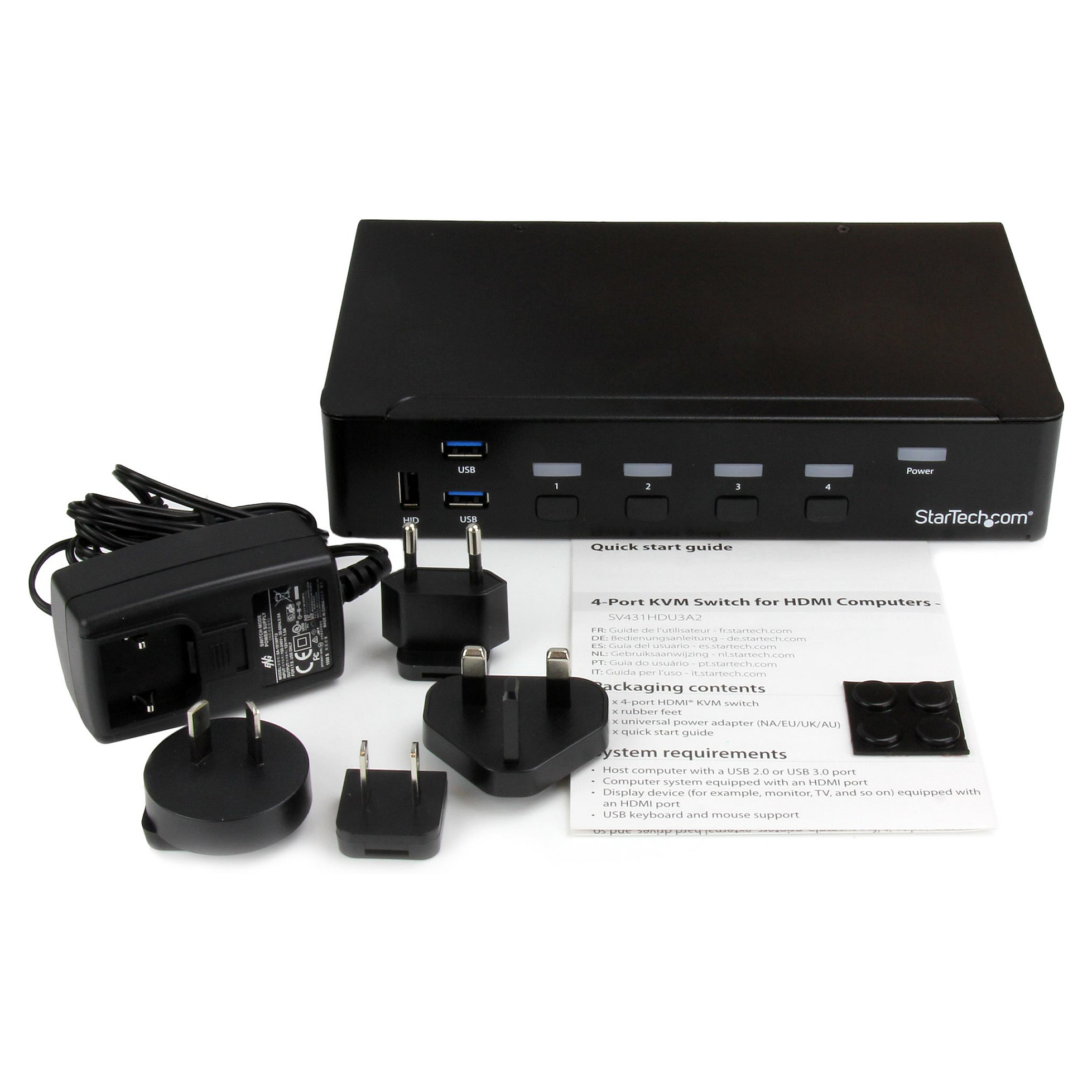 KVM Switch STARTECH.COM SV431HDU3A2 (4-portni, HDMI, USB 3.0 Hub, 1080p, Audio)-7
