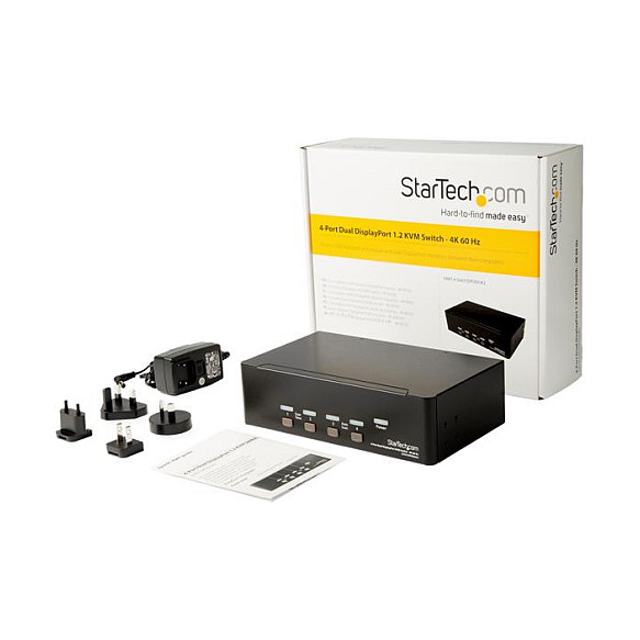 KVM Preklopnik STARTECH.COM SV431DPDDUA2 (4-portni, Dual DisplayPort, 4K 60Hz, USB Hub, Audio)-9