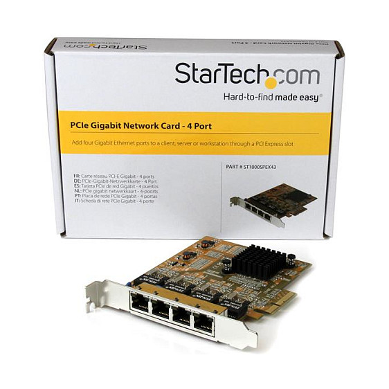 Mrežna kartica STARTECH.COM ST1000SPEX43, 4-portna, Gigabit Ethernet, PCIe-8