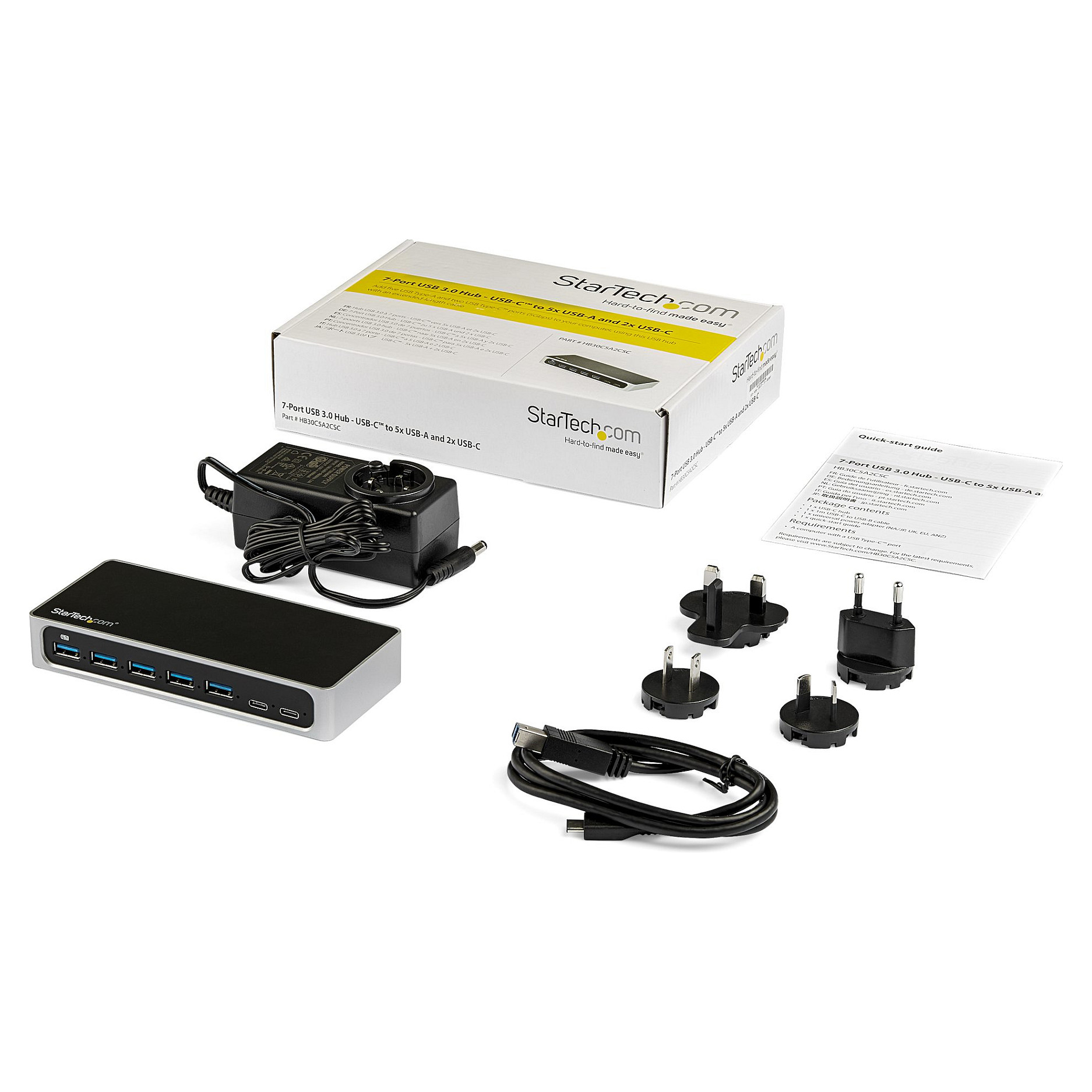 USB Hub STARTECH.COM HB30C5A2CSC (7-portni, 5x USB-A, 2x USB-C, 5Gbps)-8