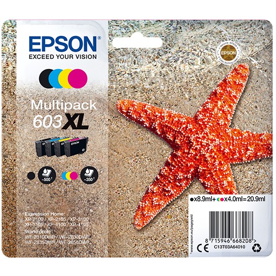 Spremnik tinte EPSON 603XL Multipack (4-pack, XL, original) crna boja, žuta boja, cijan, magenta-2