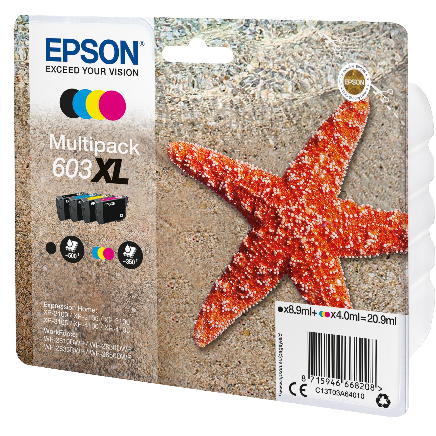 Spremnik tinte EPSON 603XL Multipack (4-pack, XL, original) crna boja, žuta boja, cijan, magenta-3