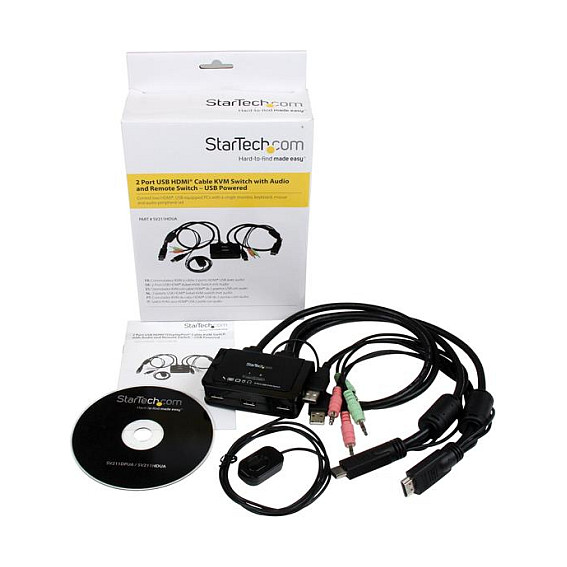 HDMI KVM preklopnik STARTECH.COM (s audio i daljinskim prekidačem, USB napajanje, HDMI, dvostruki port, SV211HDUA)-10