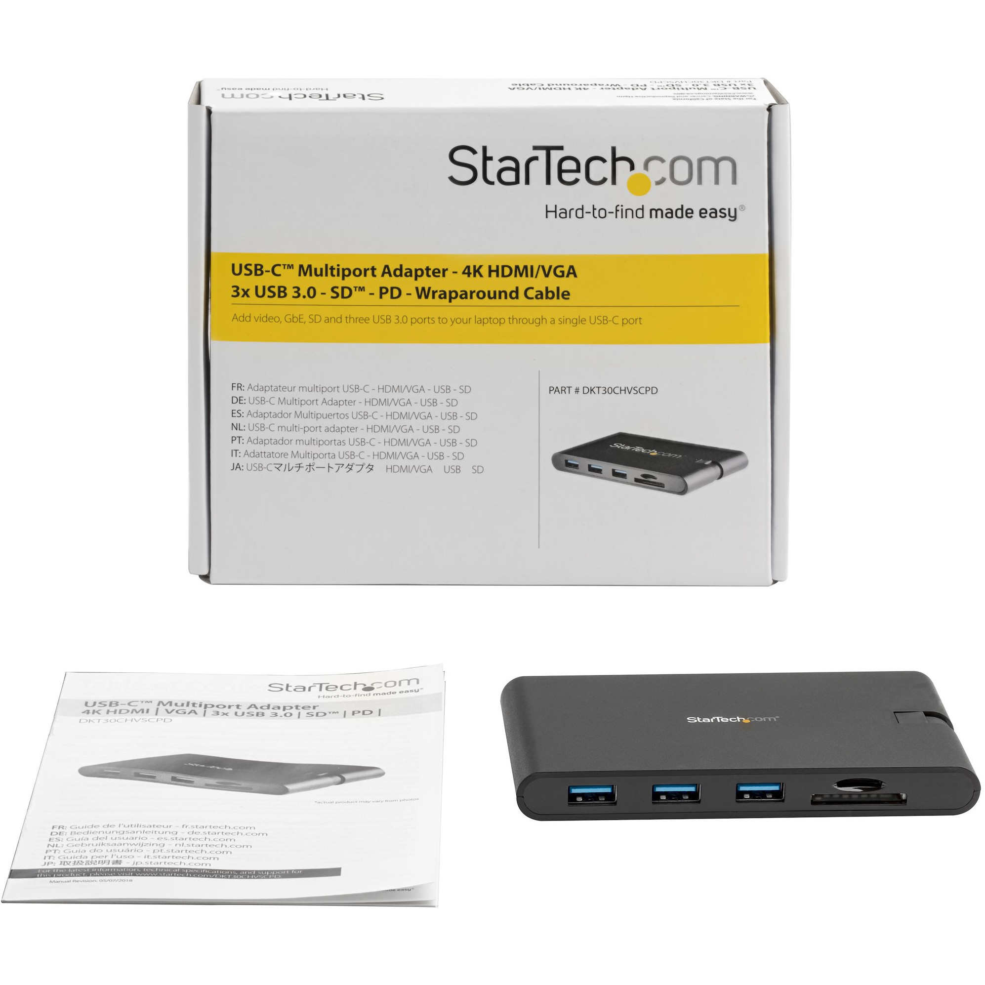 Startech DKT30CHVSCPD USB-C 8-u-1 višenamjenski adapter (HDMI/VGA/LAN/USB)-14