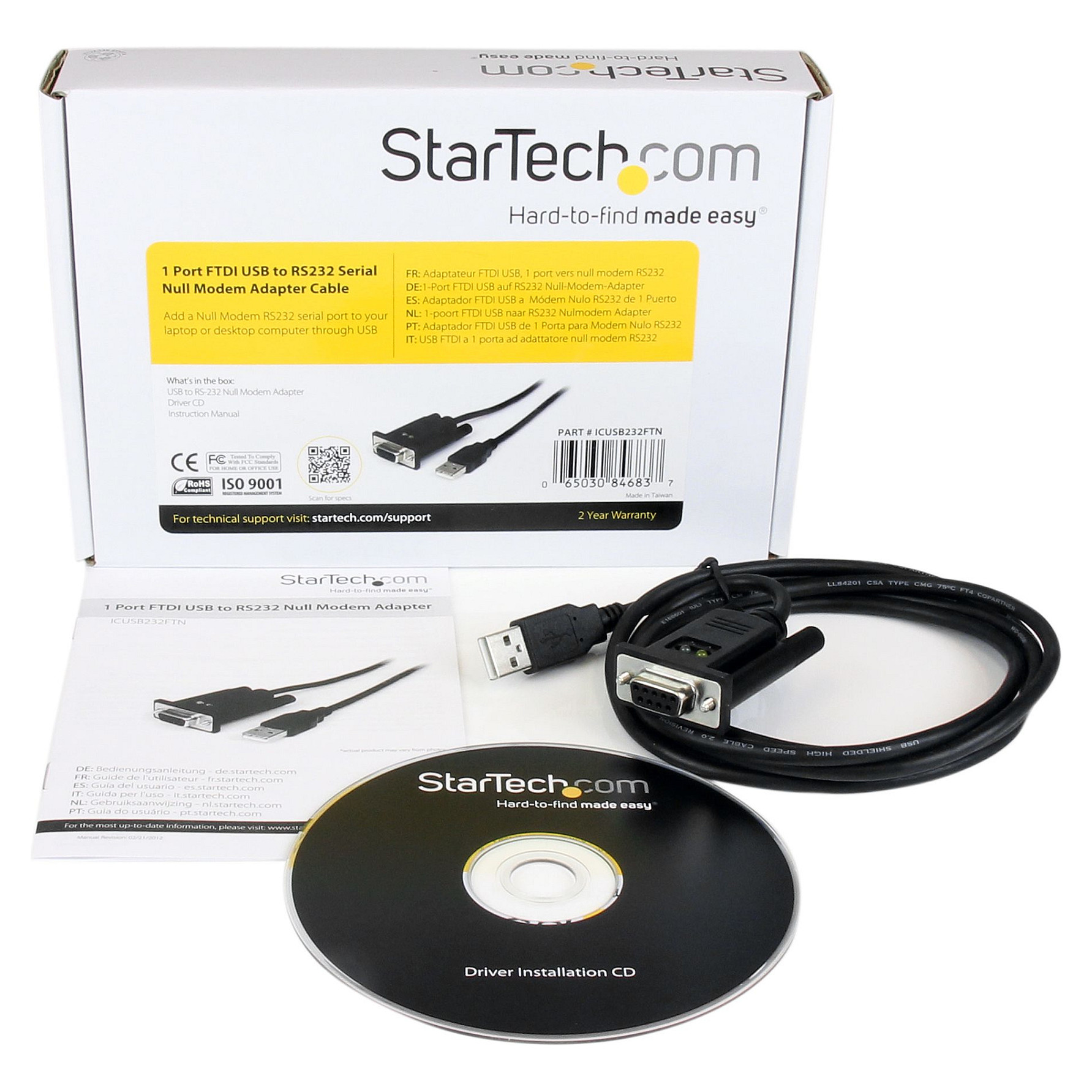 USB na serijski adapter STARTECH.COM ICUSB232FTN (USB 2.0 na Null Modem RS232 DB9, FTDI)-6