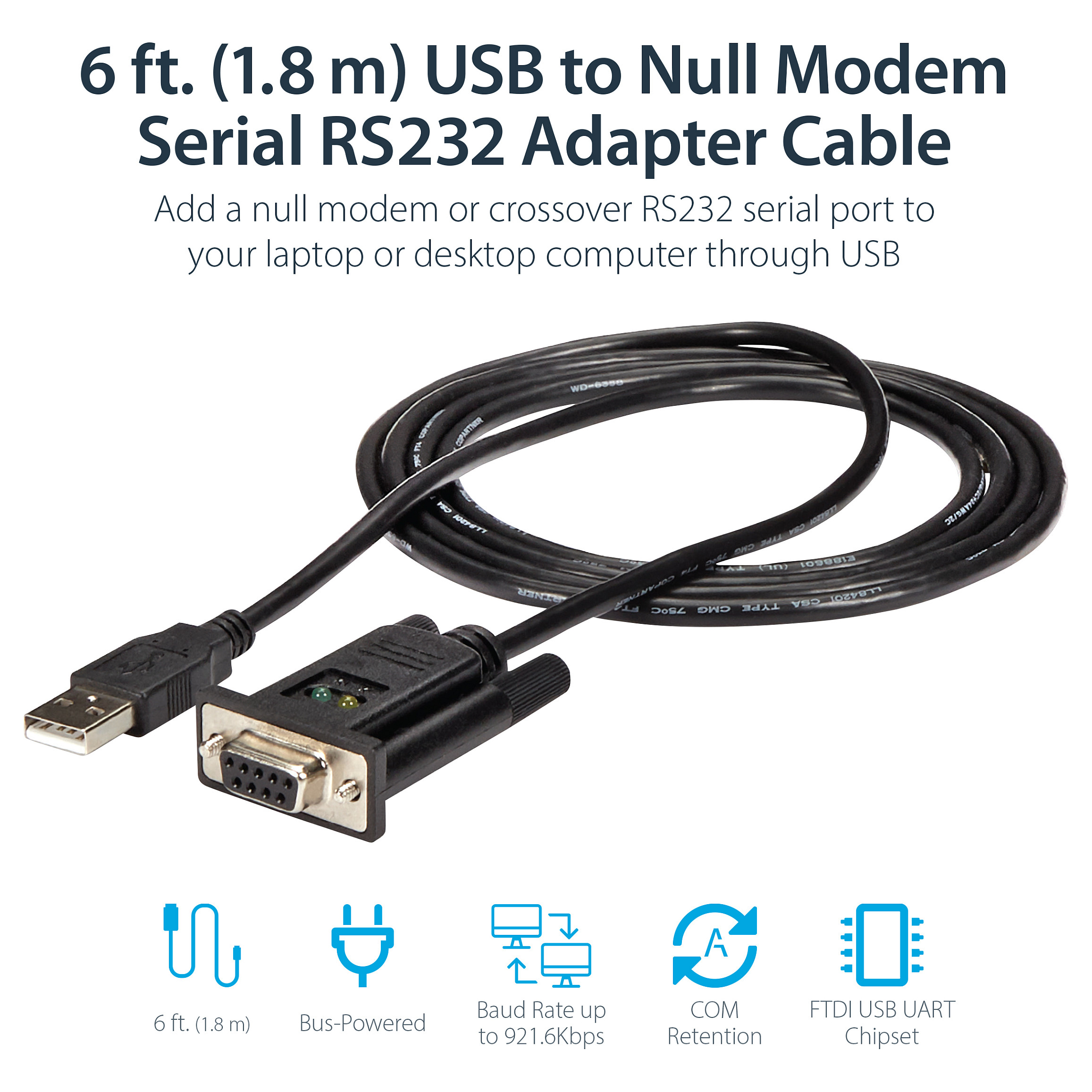 USB na serijski adapter STARTECH.COM ICUSB232FTN (USB 2.0 na Null Modem RS232 DB9, FTDI)-8