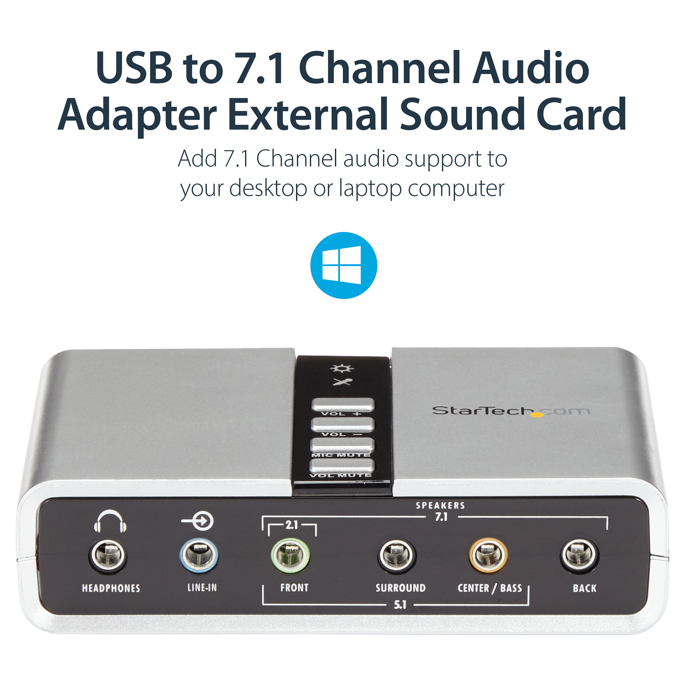 Zvučna kartica STARTECH.COM ICUSBAUDIO7D (7.1, USB, SPDIF Digital Audio)-10