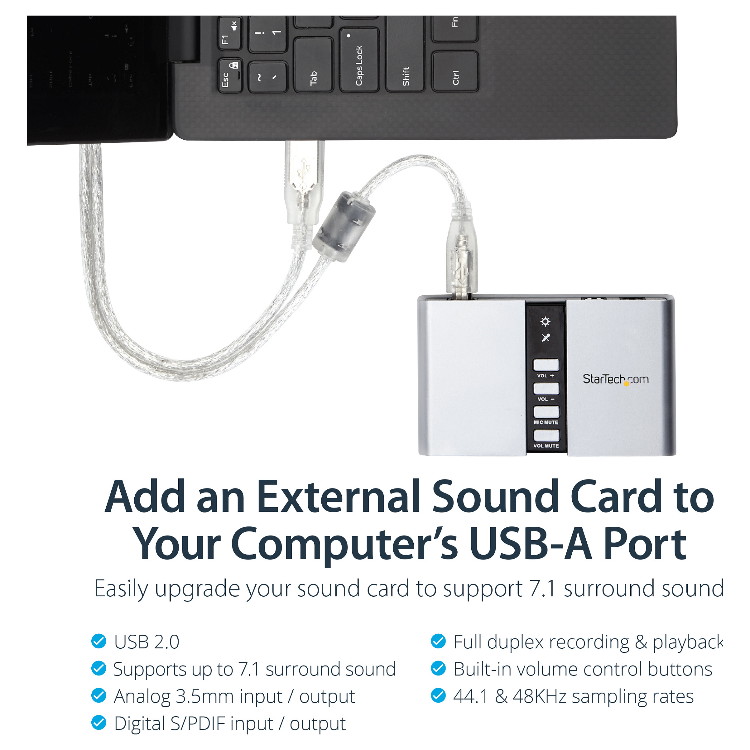 Zvučna kartica STARTECH.COM ICUSBAUDIO7D (7.1, USB, SPDIF Digital Audio)-16