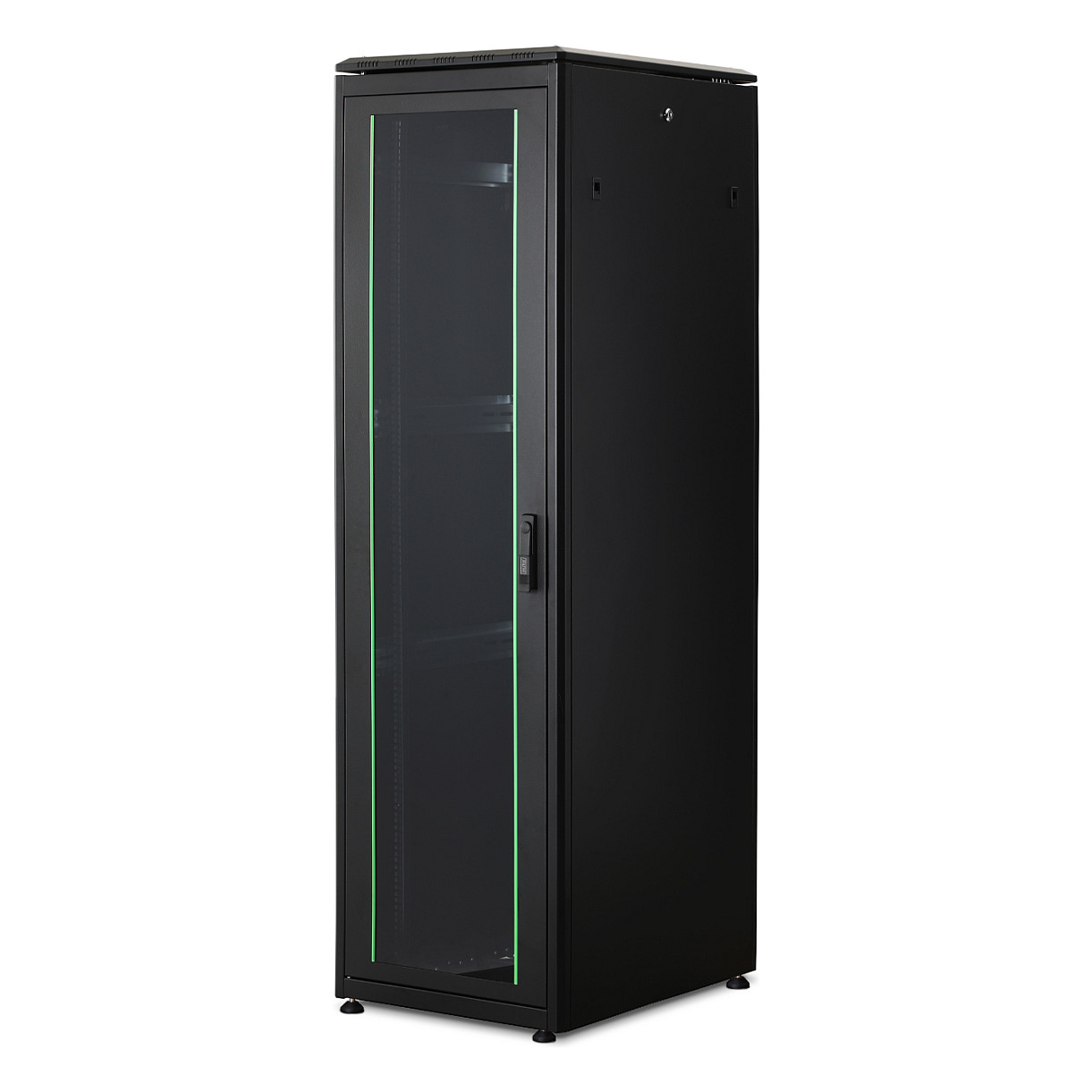 Mrežni ormar DIGITUS Unique DN-19 42U-6/8-B-1 (42U, 600x800mm, samostojeći, staklena vrata)-0