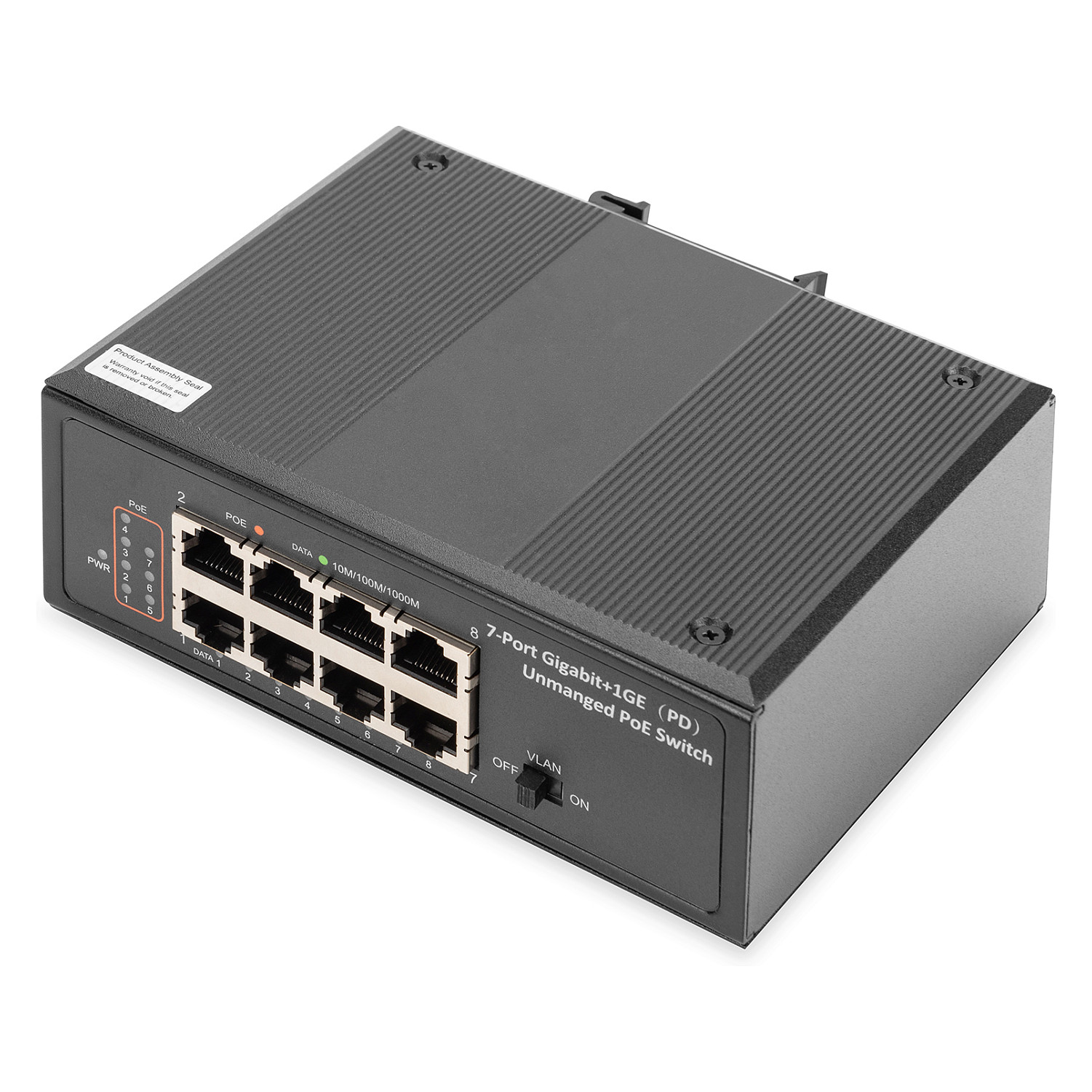 Preklopnik DIGITUS DN-651113 (7 priključaka, neupravljiv, industrijski, Gigabit, PoE)-2