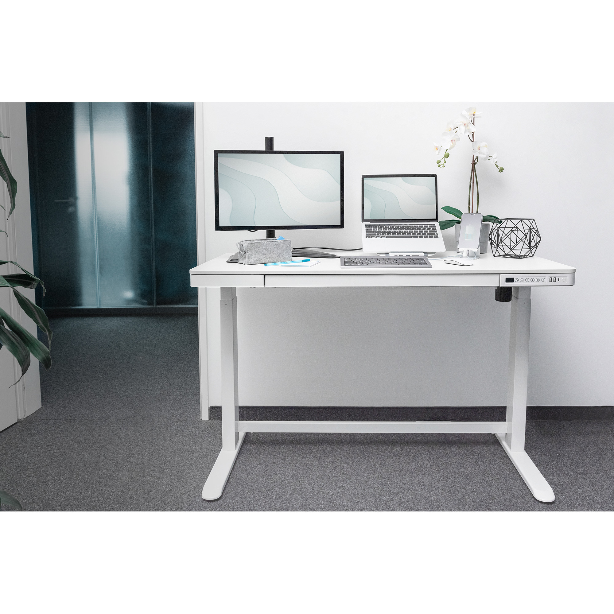 Gaming stol DIGITUS (podesiva visina) bijeli-6