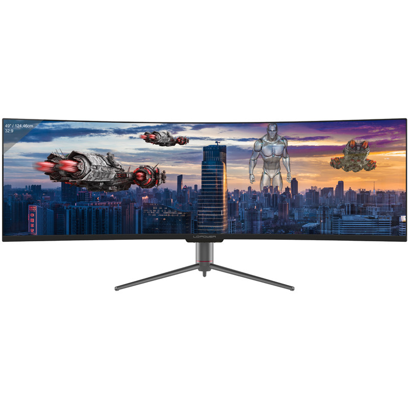 Monitor LC POWER LC-M49-DQHD-120-C-Q (49" QLED VA, 120Hz, 5120 x 1440 DQHD, zakrivljeni, gaming crni)-4