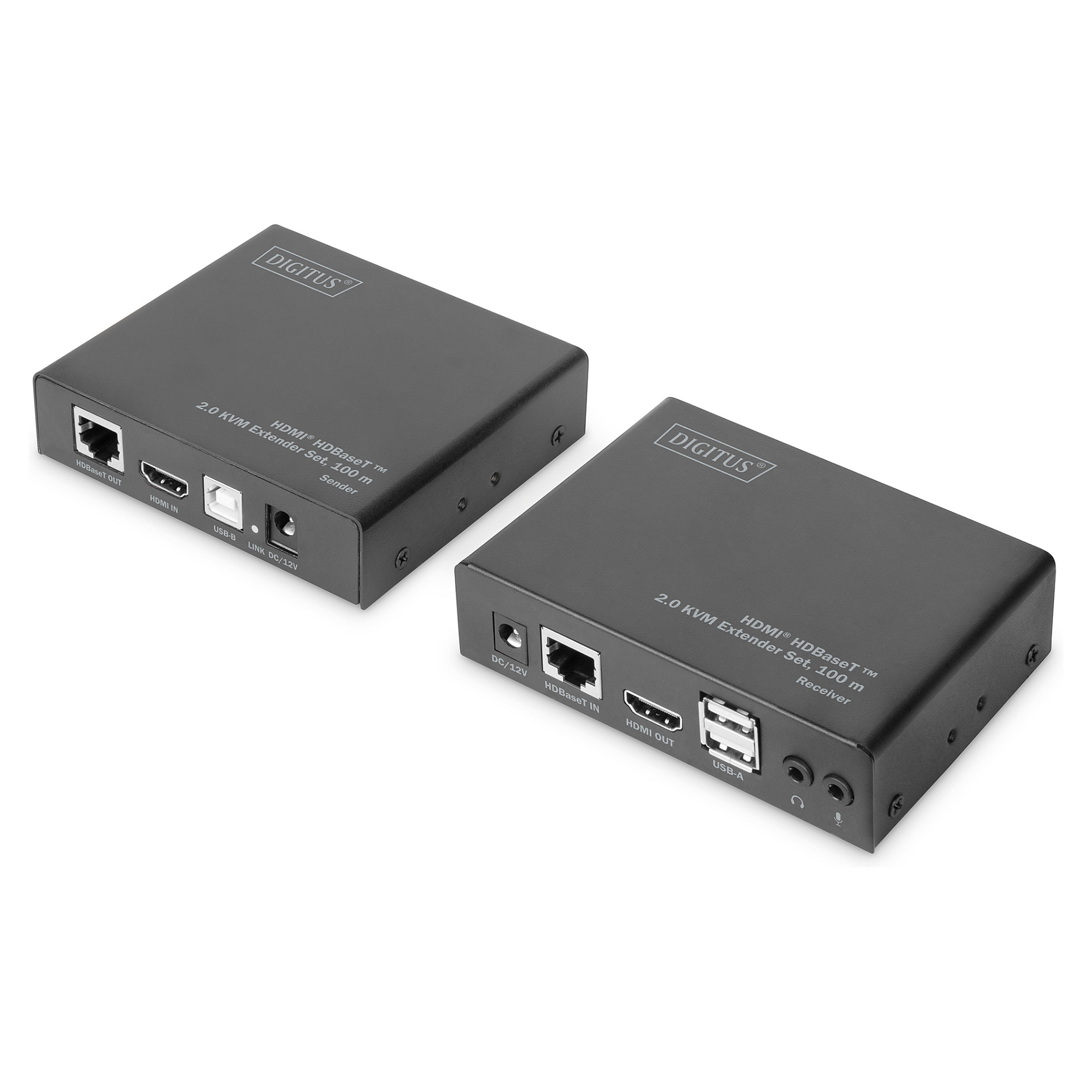 KVM produživač DIGITUS DS-55505 (HDBaseT 2.0, 4K HDMI, USB, Audio, 100m)-3