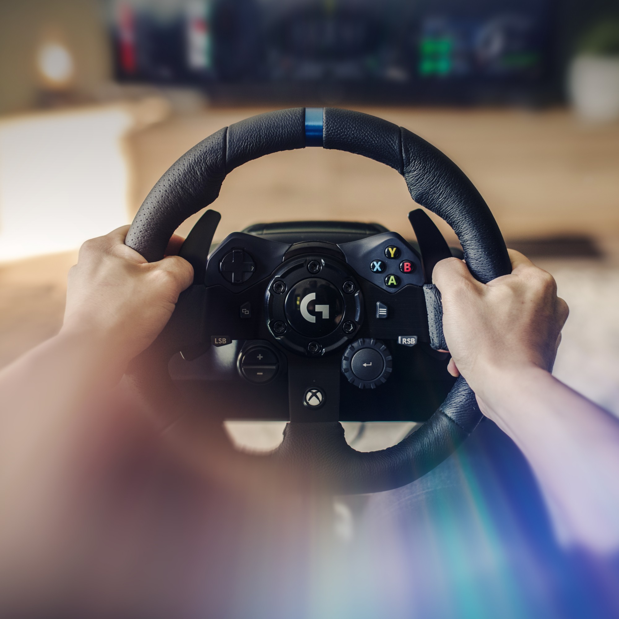 Logitech G923 Steering Wheel and Pedal Set - Wired-12