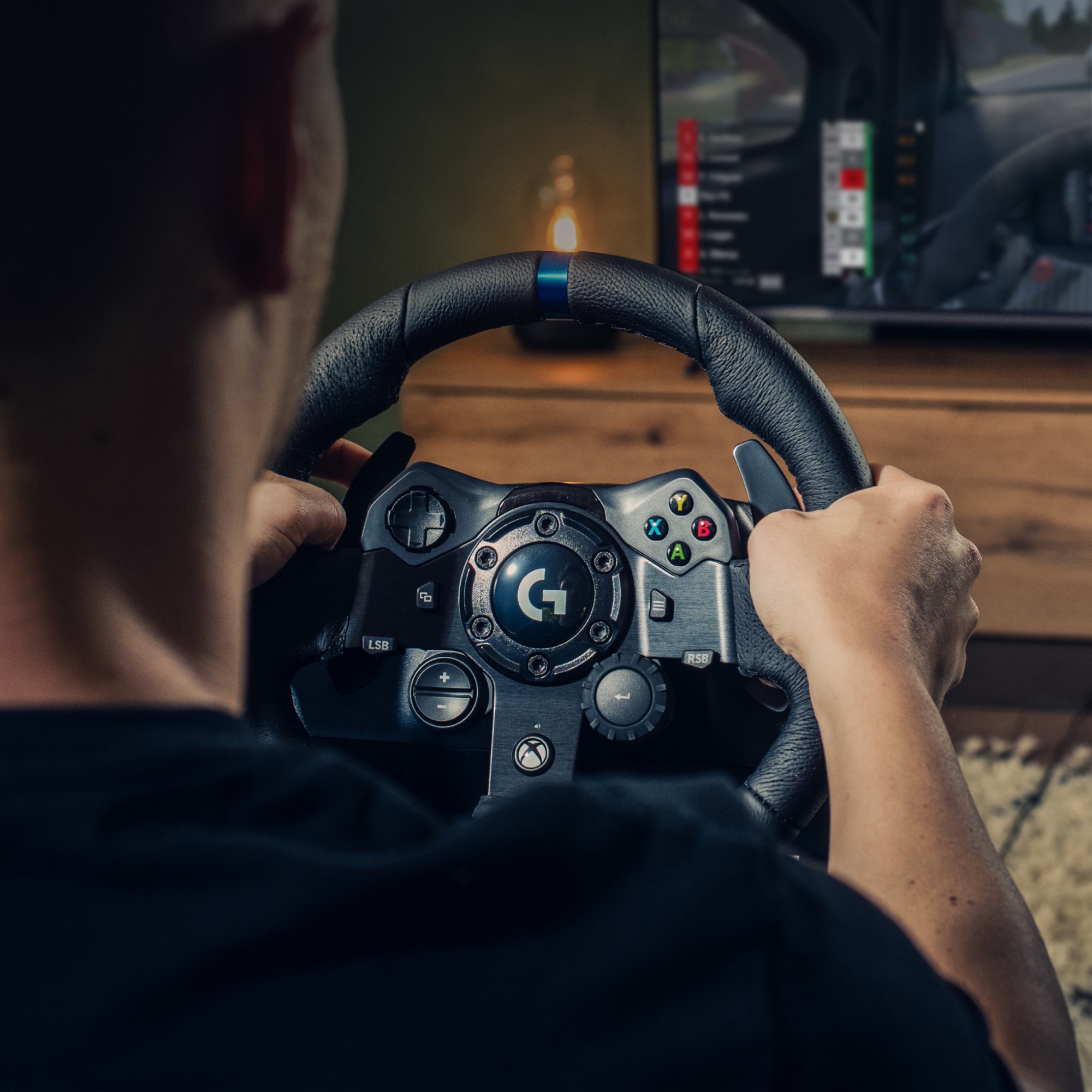 Logitech G923 Steering Wheel and Pedal Set - Wired-14