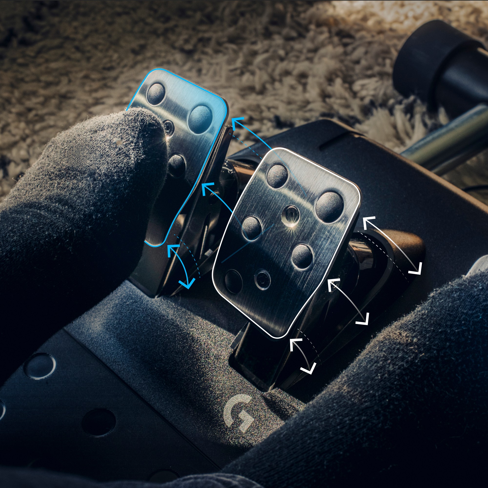 Logitech G923 Steering Wheel and Pedal Set - Wired-16