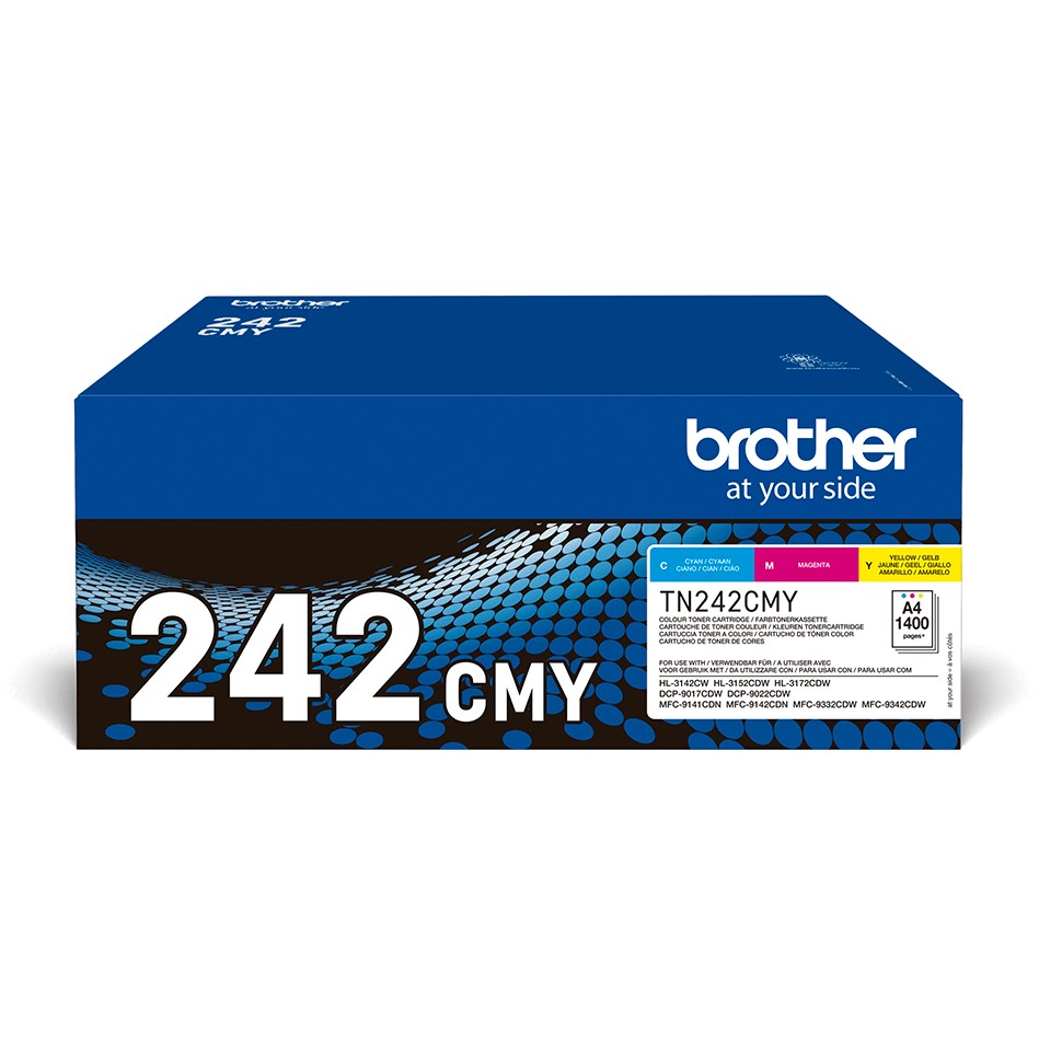 Višebojni paket patrona s tonerom BROTHER TN242CMY Value Pack (original, paket od tri boje - žuta, cijan, magenta)-1