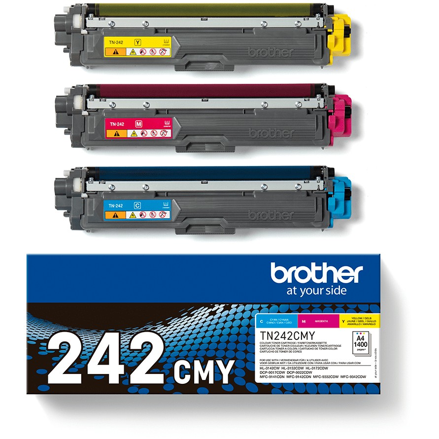 Višebojni paket patrona s tonerom BROTHER TN242CMY Value Pack (original, paket od tri boje - žuta, cijan, magenta)-4