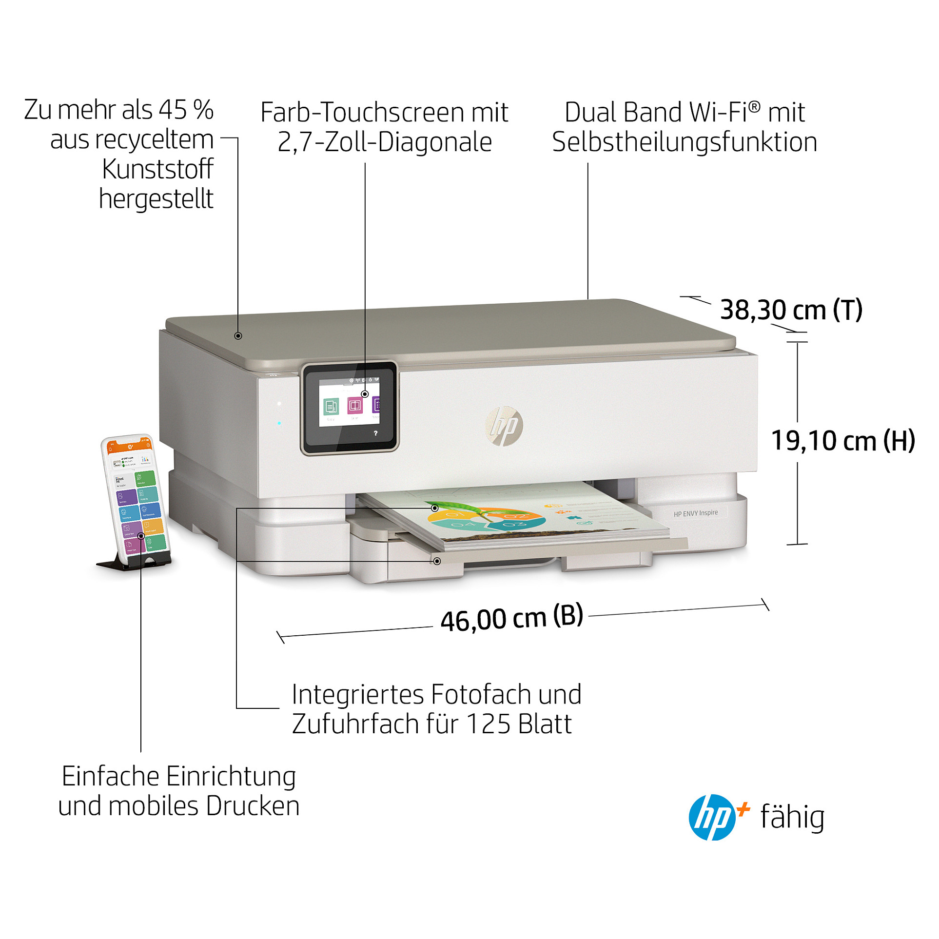 Višenamjenski pisač HP ENVI Inspire 7220e All-in-One - boja - s HP 1 Godina Dodatnog jamstva putem HP+ aktivacije-30