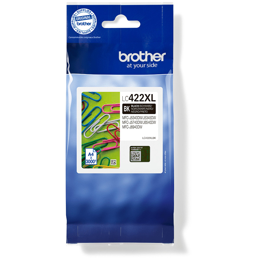 Patrona s tintom visokog prinosa BROTHER LC422XL (original) crna-2