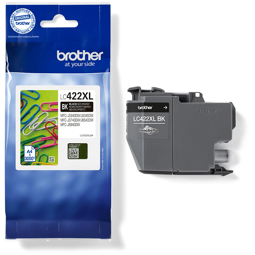 Patrona s tintom visokog prinosa BROTHER LC422XL (original) crna-3